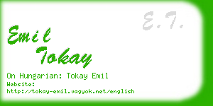 emil tokay business card